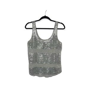 EXPRESS Gray Sequin Tank S